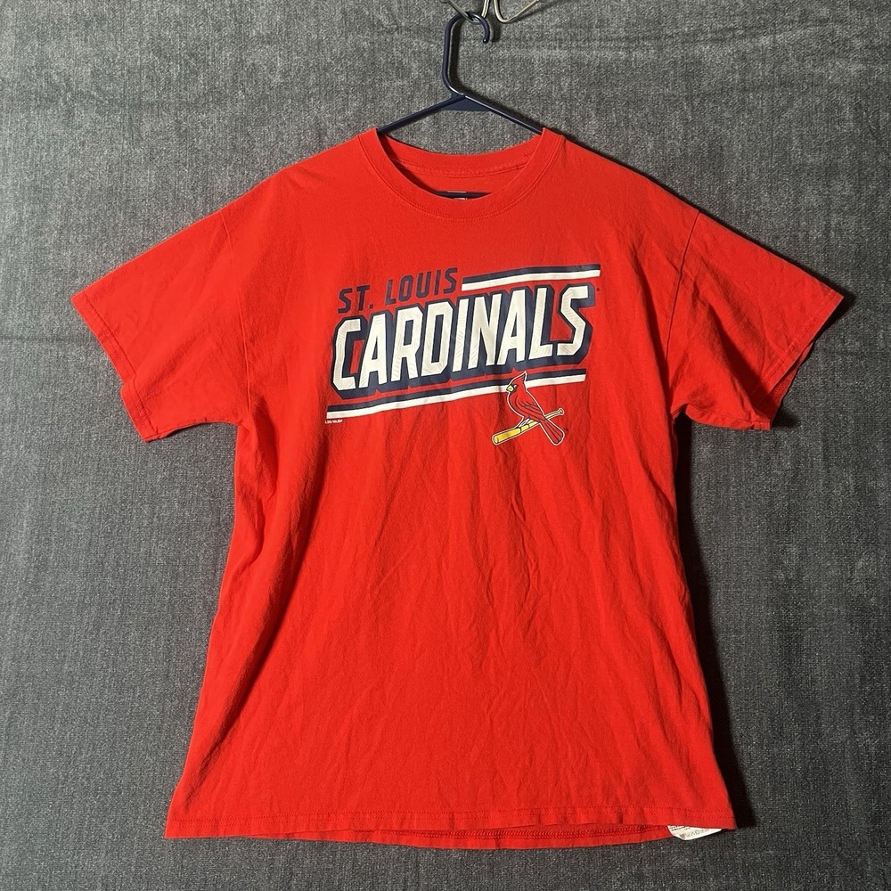 St Louis Cardinals Shirt Mens Large Red Short Sleeve MLB Genuine Merchandise Tee
